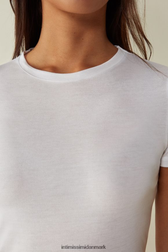 Intimissimi kortærmet t-shirt i ultrafrisk supima bomuld Kvinder 001-hvid beklædning 8DZ4XJ1456