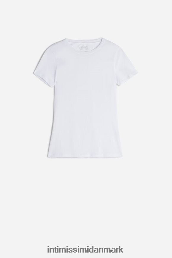 Intimissimi kortærmet t-shirt i ultrafrisk supima bomuld Kvinder 001-hvid beklædning 8DZ4XJ1456