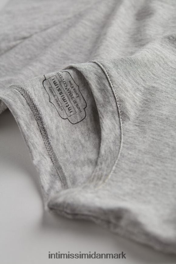 Intimissimi kortærmet t-shirt i ultrafrisk supima bomuld Kvinder 031-lysegrå melange beklædning 8DZ4XJ1454