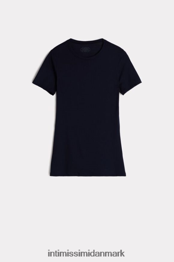 Intimissimi kortærmet t-shirt i ultrafrisk supima bomuld Kvinder 1467-intens blå beklædning 8DZ4XJ1434