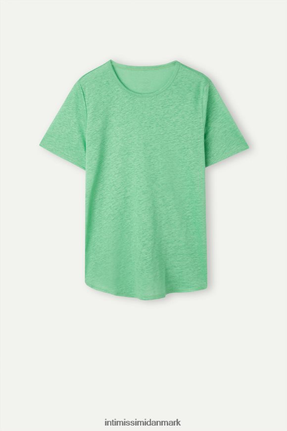 Intimissimi linned kortærmet skjorte Kvinder 218j-æble mynte beklædning 8DZ4XJ1309