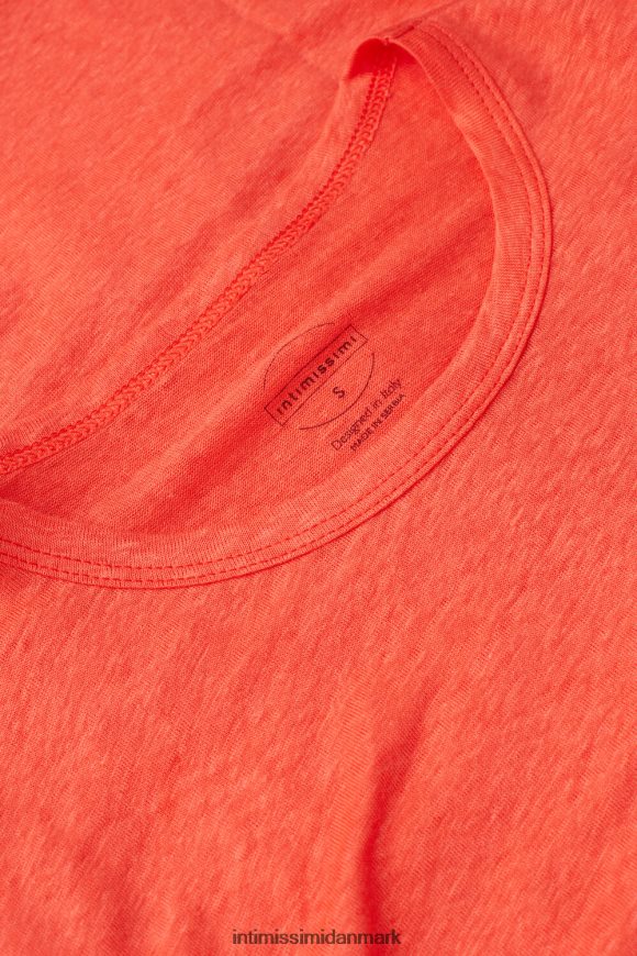 Intimissimi linned kortærmet skjorte Kvinder 219j-flamme skarlagen beklædning 8DZ4XJ1305