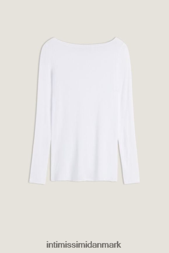 Intimissimi bådhals modal kashmir ultralet trøje Kvinder 001-hvid beklædning 8DZ4XJ1407