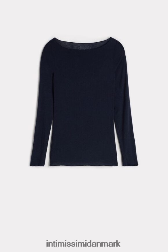 Intimissimi bådhals modal kashmir ultralet trøje Kvinder 1467-intens blå beklædning 8DZ4XJ1438