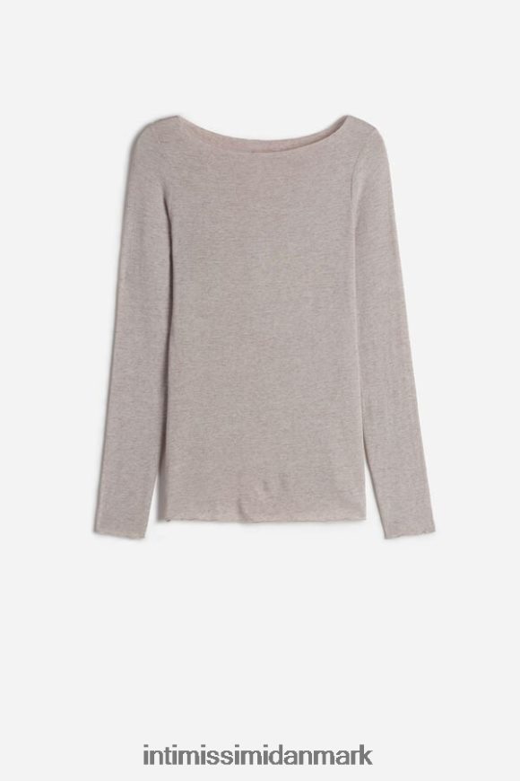 Intimissimi bådhals modal kashmir ultralet trøje Kvinder 7525-skal beige melange beklædning 8DZ4XJ1450