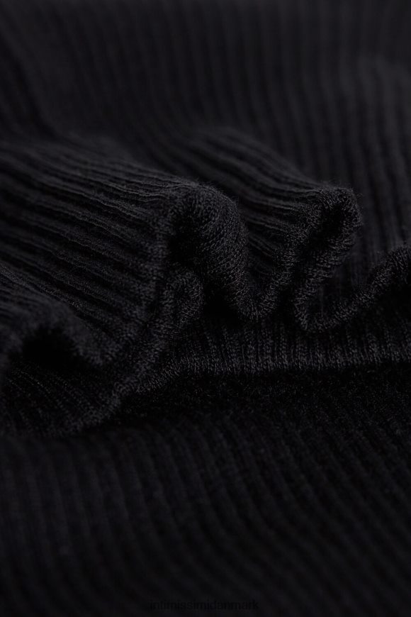 Intimissimi langærmet højhalset rørtop i uld og silke Kvinder 019-sort beklædning 8DZ4XJ1448