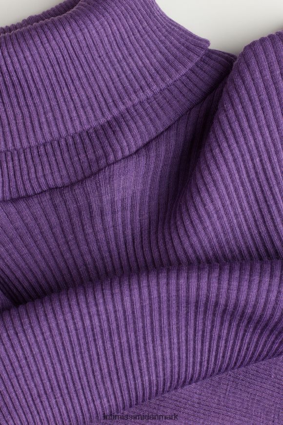 Intimissimi langærmet højhalset rørtop i uld og silke Kvinder 142j-kosmisk lilla beklædning 8DZ4XJ1338