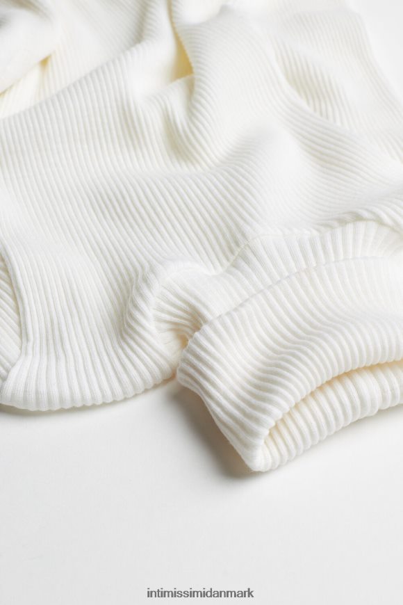 Intimissimi langærmet højhalset rørtop i uld og silke Kvinder 2127-pulver hvid beklædning 8DZ4XJ1446