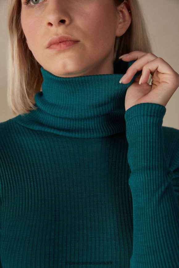 Intimissimi langærmet højhalset rørtop i uld og silke Kvinder 4572-stedsegrøn beklædning 8DZ4XJ1339