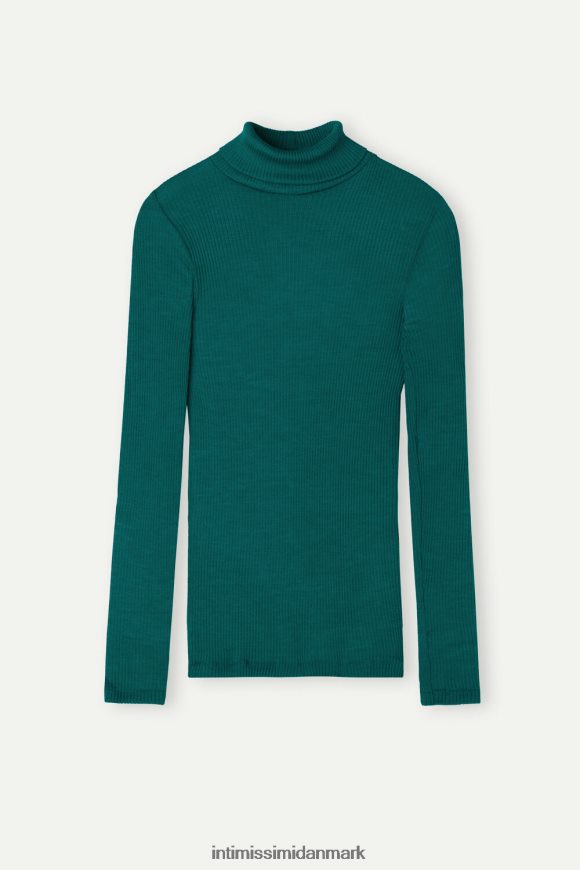 Intimissimi langærmet højhalset rørtop i uld og silke Kvinder 4572-stedsegrøn beklædning 8DZ4XJ1339