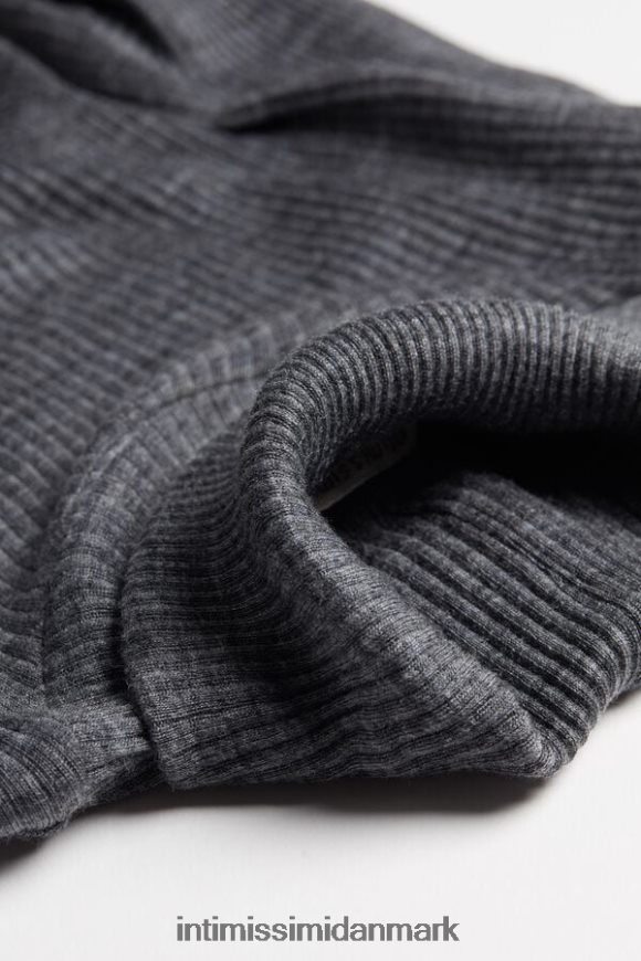 Intimissimi langærmet højhalset rørtop i uld og silke Kvinder 7481-aluminium grå blanding beklædning 8DZ4XJ1445