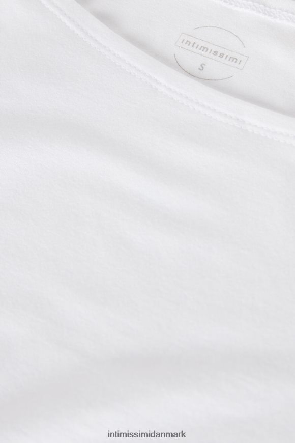 Intimissimi langærmet mikromodal top med bådhals Kvinder 7478-mælkehvid beklædning 8DZ4XJ1357