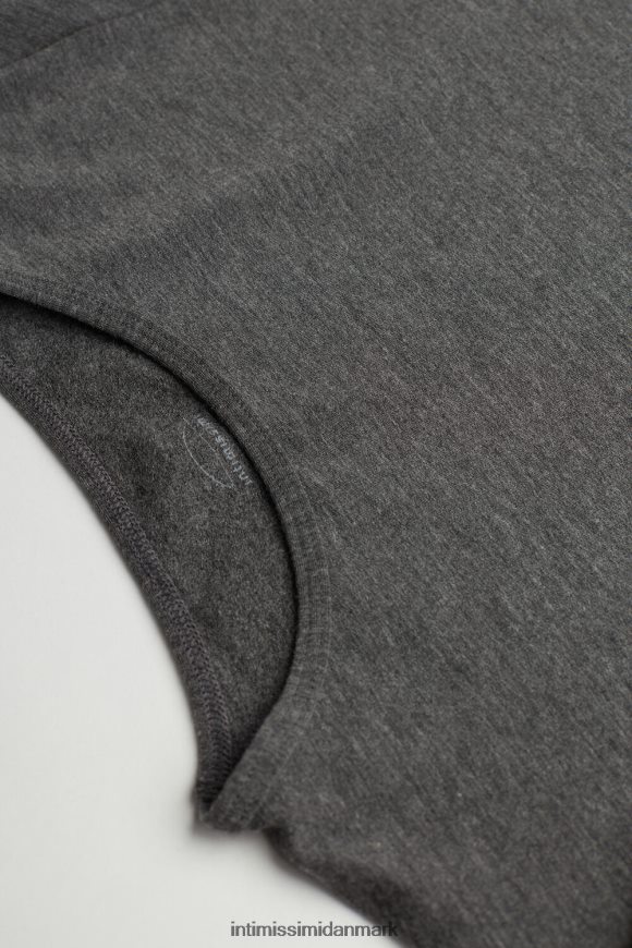 Intimissimi langærmet top med rund hals i plys modal med kashmir Kvinder 5227-koksgrå melange beklædning 8DZ4XJ1379