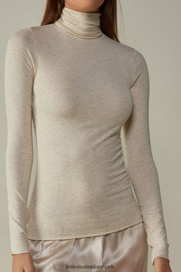 Intimissimi let modal med halt kashmir top med høj hals Kvinder 843i-råhvid halt beklædning 8DZ4XJ1381