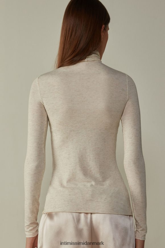 Intimissimi let modal med halt kashmir top med høj hals Kvinder 843i-råhvid halt beklædning 8DZ4XJ1381