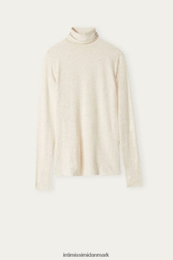 Intimissimi let modal med halt kashmir top med høj hals Kvinder 843i-råhvid halt beklædning 8DZ4XJ1381