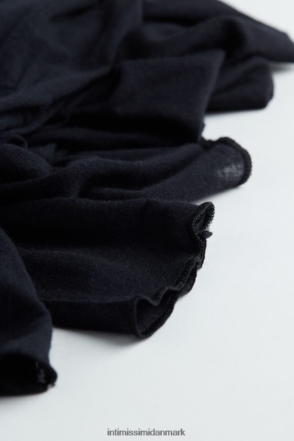 Intimissimi modal kashmir ultralet top med høj hals Kvinder 019-sort beklædning 8DZ4XJ1447