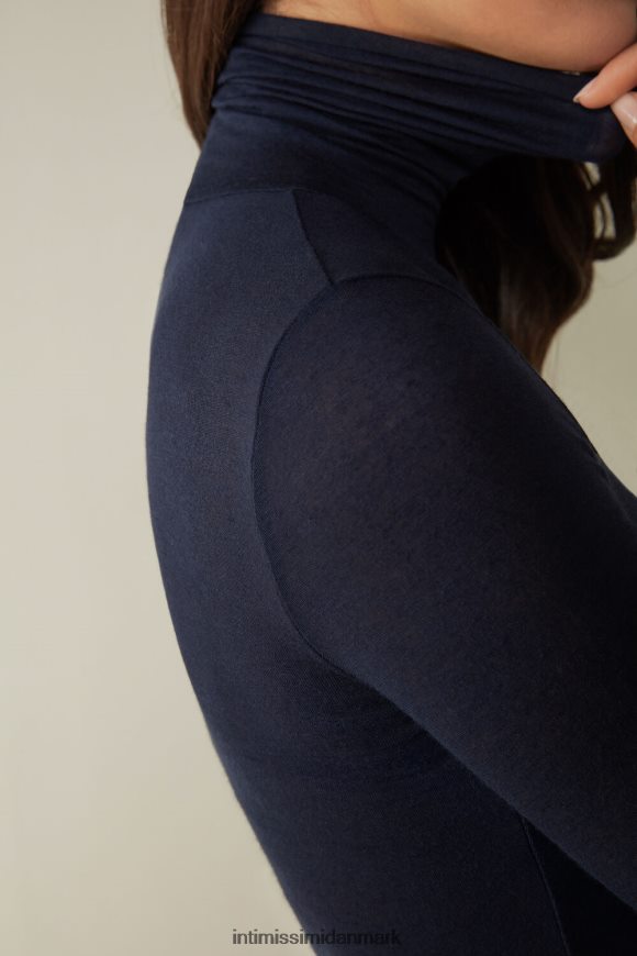 Intimissimi modal kashmir ultralet top med høj hals Kvinder 1467-intens blå beklædning 8DZ4XJ1262