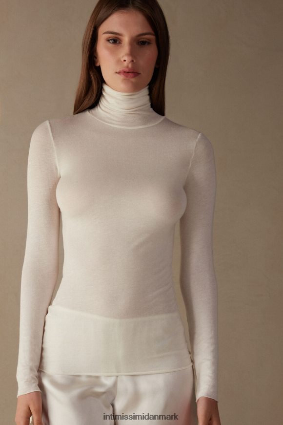 Intimissimi modal kashmir ultralet top med høj hals Kvinder 231i-naturlig vanilje beklædning 8DZ4XJ1261