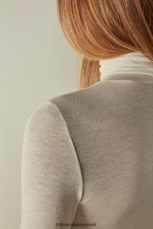 Intimissimi modal kashmir ultralet top med høj hals Kvinder 231i-naturlig vanilje beklædning 8DZ4XJ1261