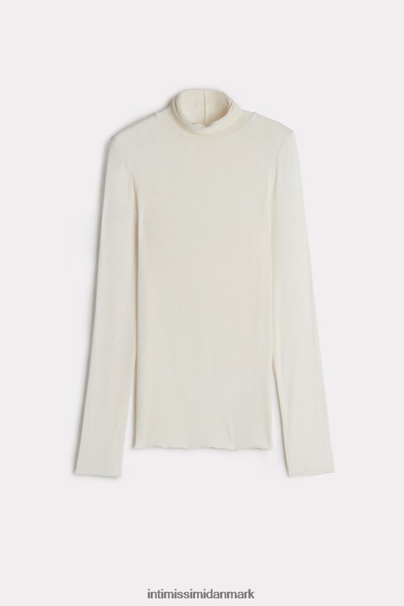Intimissimi modal kashmir ultralet top med høj hals Kvinder 231i-naturlig vanilje beklædning 8DZ4XJ1261