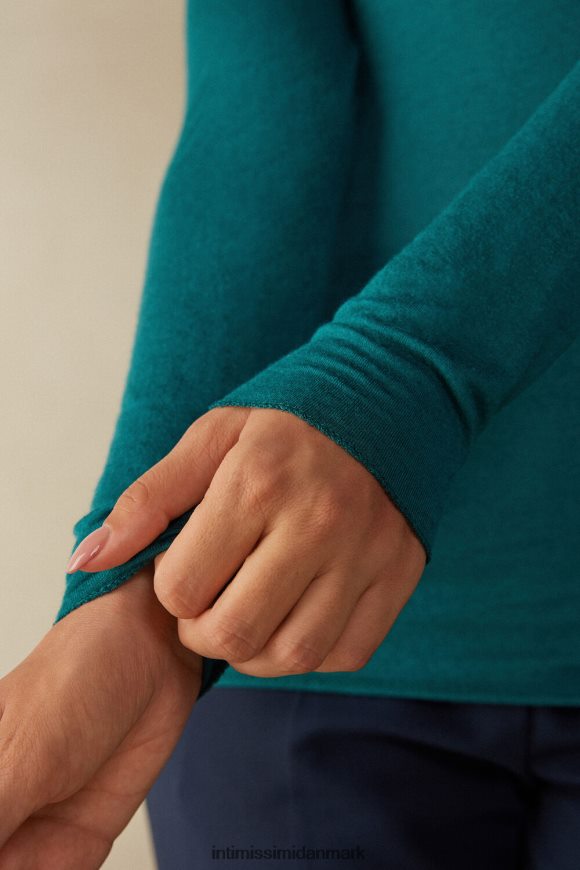 Intimissimi modal kashmir ultralet top med høj hals Kvinder 4572-stedsegrøn beklædning 8DZ4XJ1350
