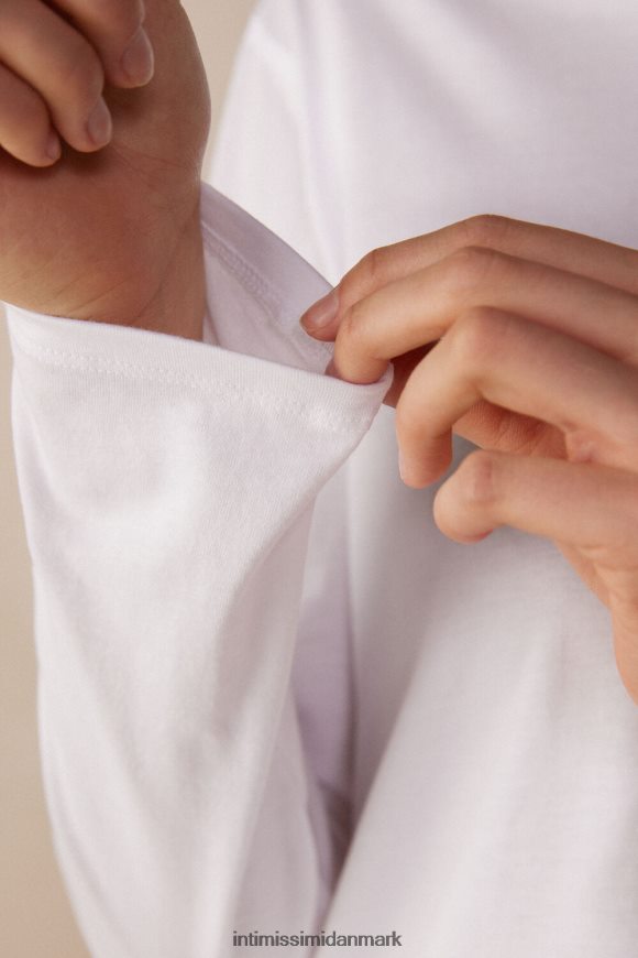 Intimissimi oversize langærmet supima bomuldstop Kvinder 001-hvid beklædning 8DZ4XJ1323