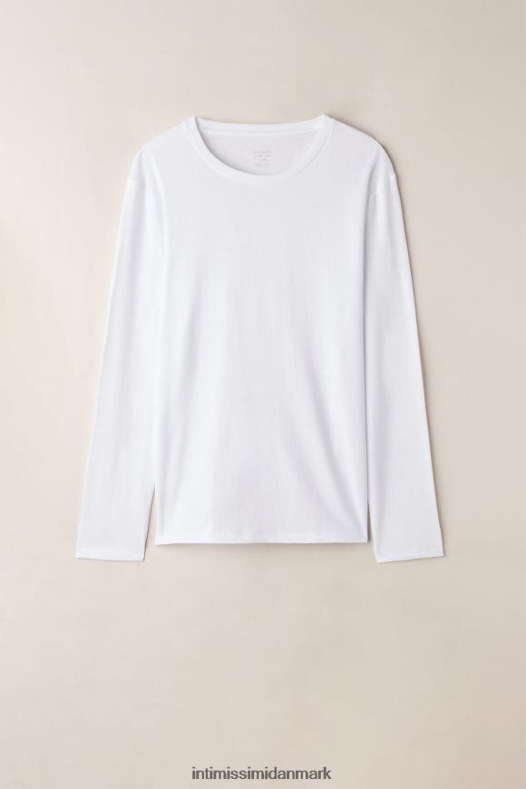 Intimissimi oversize langærmet supima bomuldstop Kvinder 001-hvid beklædning 8DZ4XJ1323