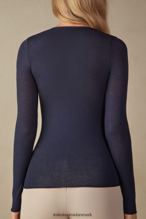 Intimissimi ultralet modal med kashmir v-hals top Kvinder 1467-intens blå beklædning 8DZ4XJ1348