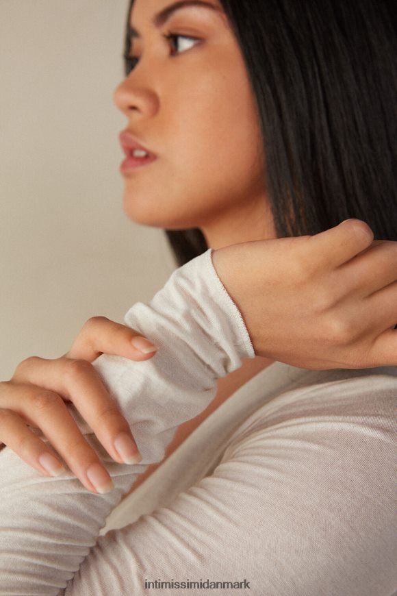 Intimissimi ultralet modal med kashmir v-hals top Kvinder 231i-naturlig vanilje beklædning 8DZ4XJ1351