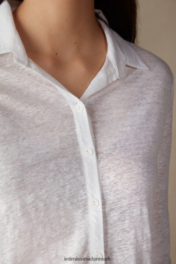 Intimissimi langærmet hørskjorte Kvinder 001-hvid beklædning 8DZ4XJ1312