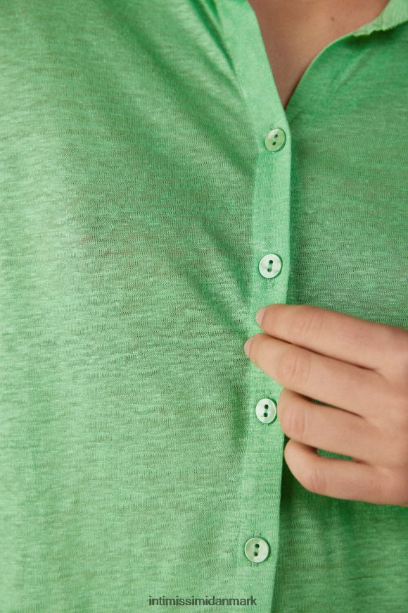 Intimissimi langærmet hørskjorte Kvinder 218j-æble mynte beklædning 8DZ4XJ1308