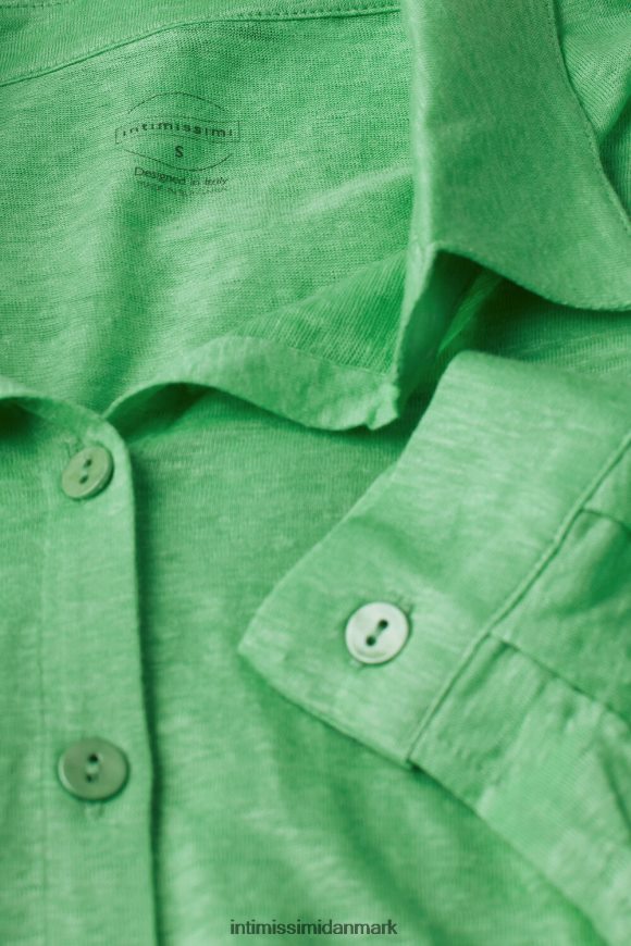 Intimissimi langærmet hørskjorte Kvinder 218j-æble mynte beklædning 8DZ4XJ1308