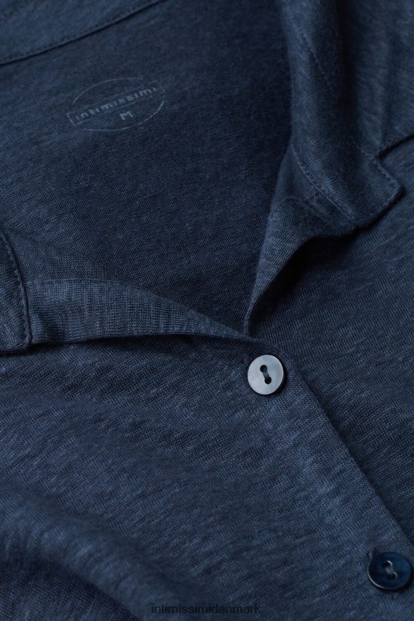 Intimissimi langærmet hørskjorte Kvinder 243j-sømand blå beklædning 8DZ4XJ1299