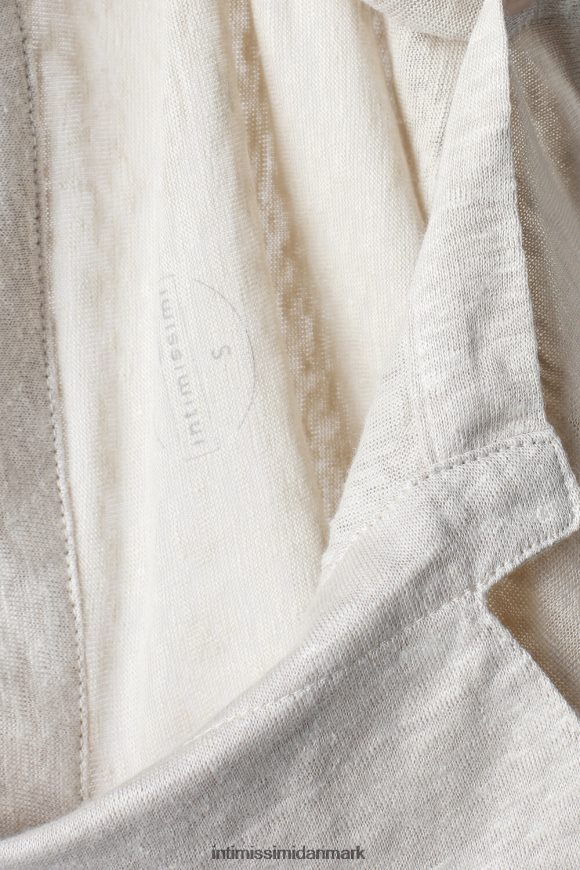 Intimissimi langærmet hørskjorte Kvinder 913i-beige reb beklædning 8DZ4XJ1294