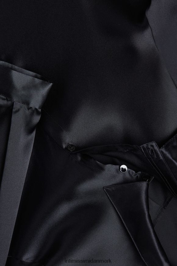 Intimissimi langærmet silke top Kvinder 019-sort beklædning 8DZ4XJ1375