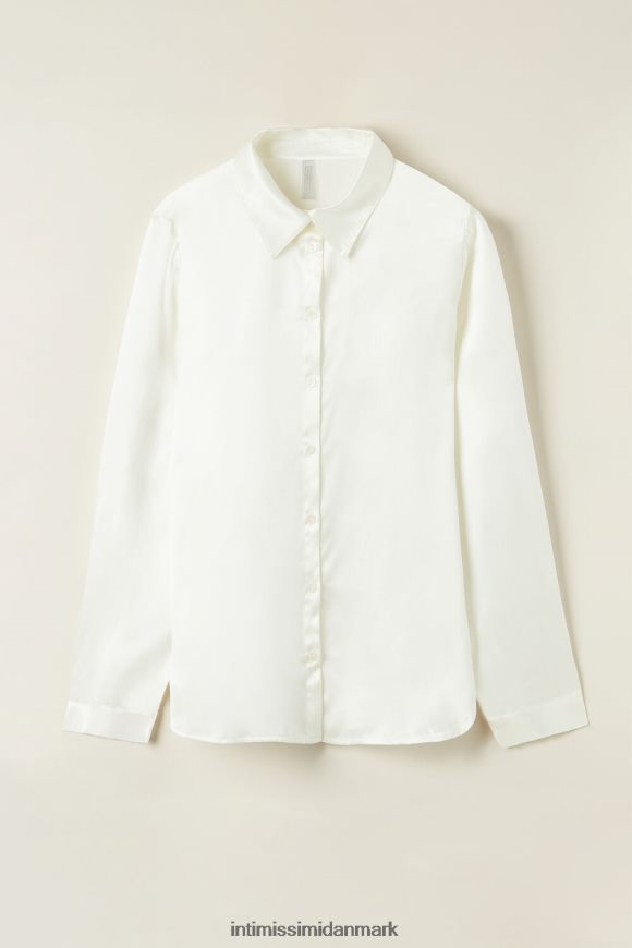 Intimissimi langærmet silke top Kvinder 2127-pulver hvid beklædning 8DZ4XJ1371