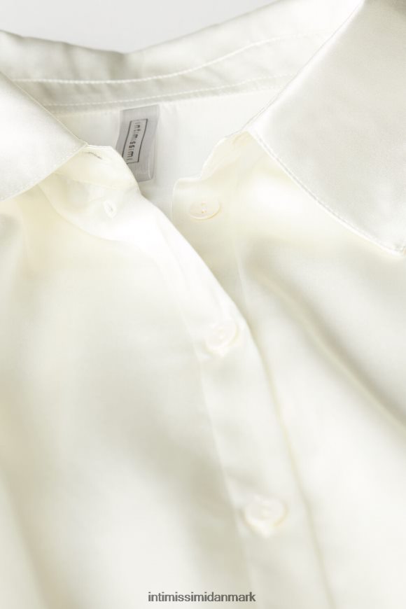 Intimissimi langærmet silke top Kvinder 2127-pulver hvid beklædning 8DZ4XJ1371