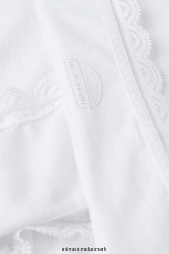 Intimissimi højtaljede franske trusser af bomuld og blonder Kvinder 001-hvid undertøj 8DZ4XJ885