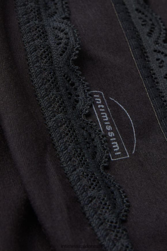 Intimissimi højtaljede franske trusser af bomuld og blonder Kvinder 019-sort undertøj 8DZ4XJ920