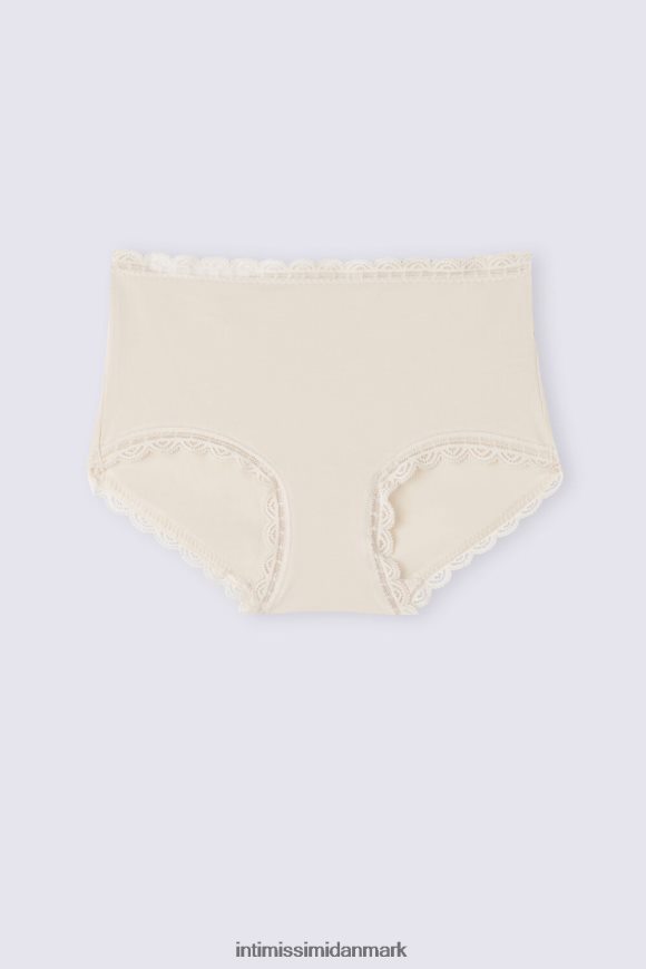 Intimissimi højtaljede franske trusser af bomuld og blonder Kvinder 2280-lyserød silke undertøj 8DZ4XJ919