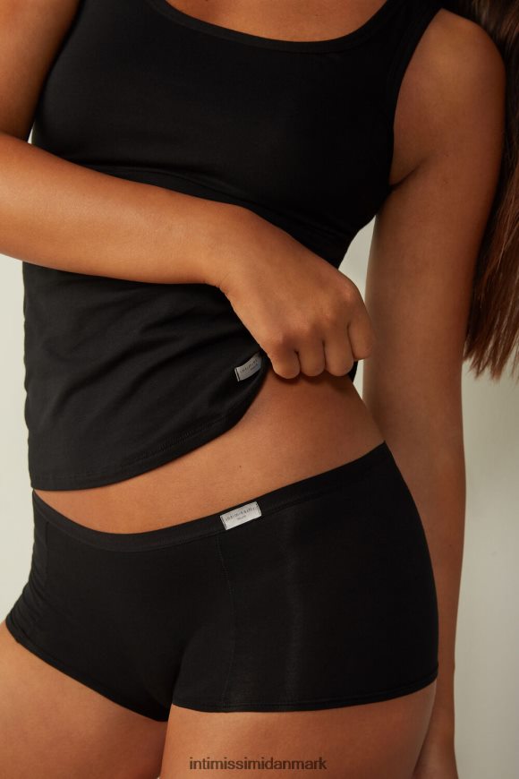 Intimissimi korte trusser af naturlig bomuld Kvinder 019-sort undertøj 8DZ4XJ1196