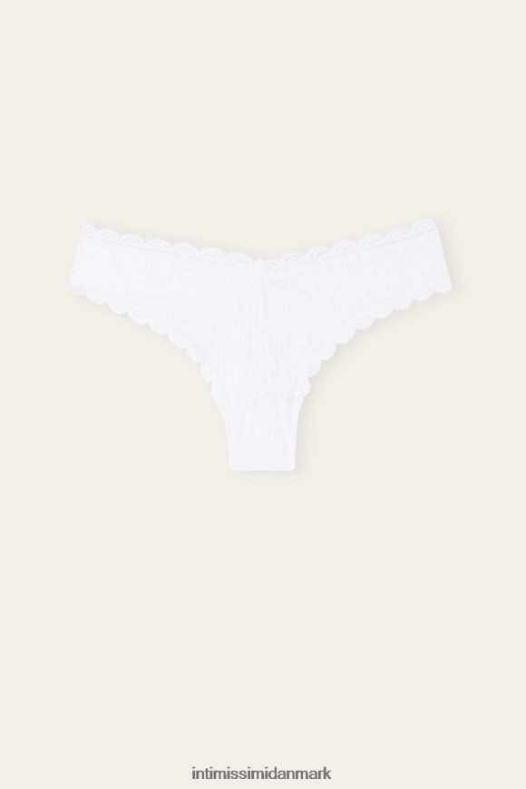 Intimissimi 80\'er-stil brasilianske blondetrusser Kvinder 001-hvid undertøj 8DZ4XJ1059