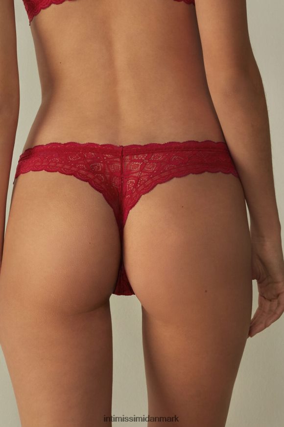 Intimissimi 80\'er-stil brasilianske blondetrusser Kvinder 1473-rød undertøj 8DZ4XJ1036