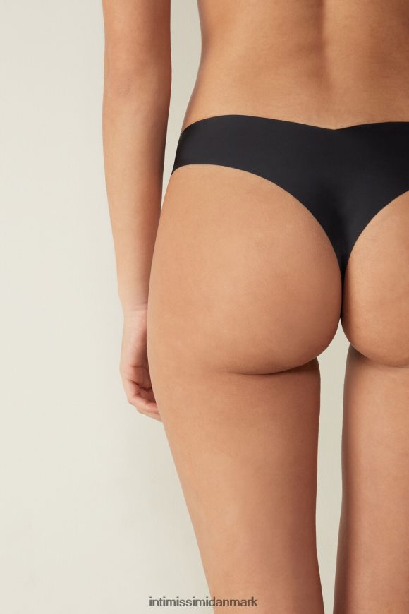 Intimissimi 80\'er stil ultralette brasilianske trusser i mikrofiber Kvinder 019-sort undertøj 8DZ4XJ1116