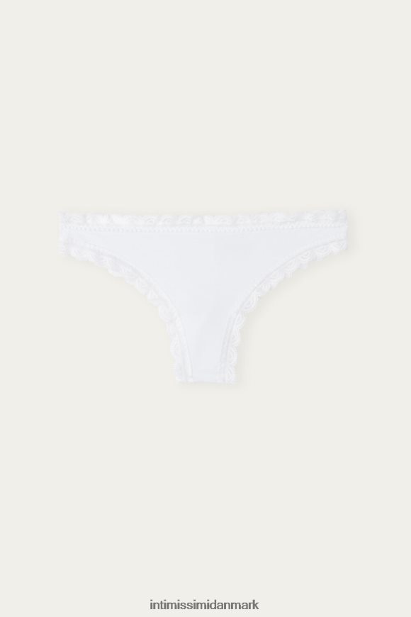Intimissimi brasilianske trusser af bomuld og blonder Kvinder 001-hvid undertøj 8DZ4XJ1053