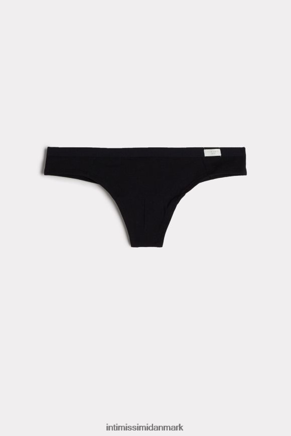 Intimissimi brasilianske trusser af naturlig bomuld Kvinder 019-sort undertøj 8DZ4XJ1195