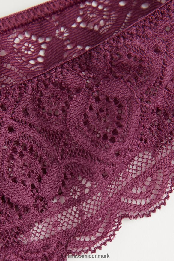 Intimissimi brasilianske trusser med blonder Kvinder 345j-lilla vin undertøj 8DZ4XJ865