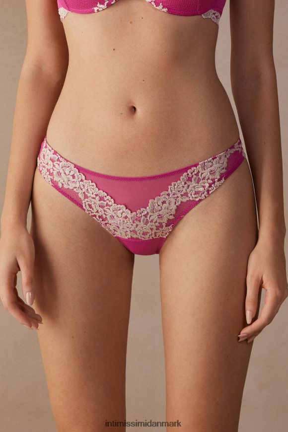 Intimissimi smukke blomster brasilianske trusser Kvinder 213j-valentin pink/elfenben undertøj 8DZ4XJ970