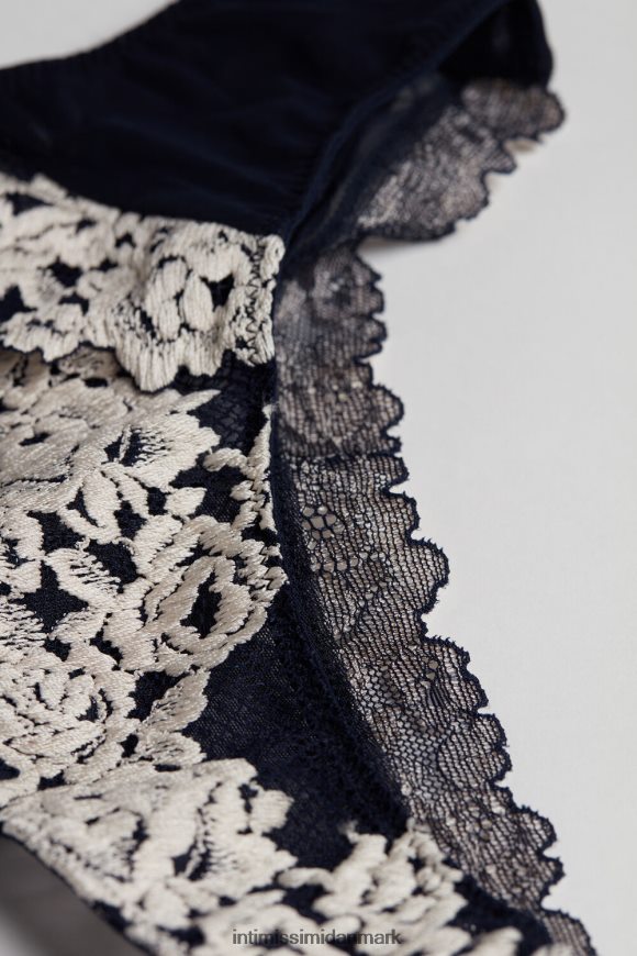 Intimissimi smukke blomster brasilianske trusser Kvinder 347i-dyb blå/vanilje undertøj 8DZ4XJ1149